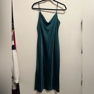Express Emerald Green Midi Slip Dress -L